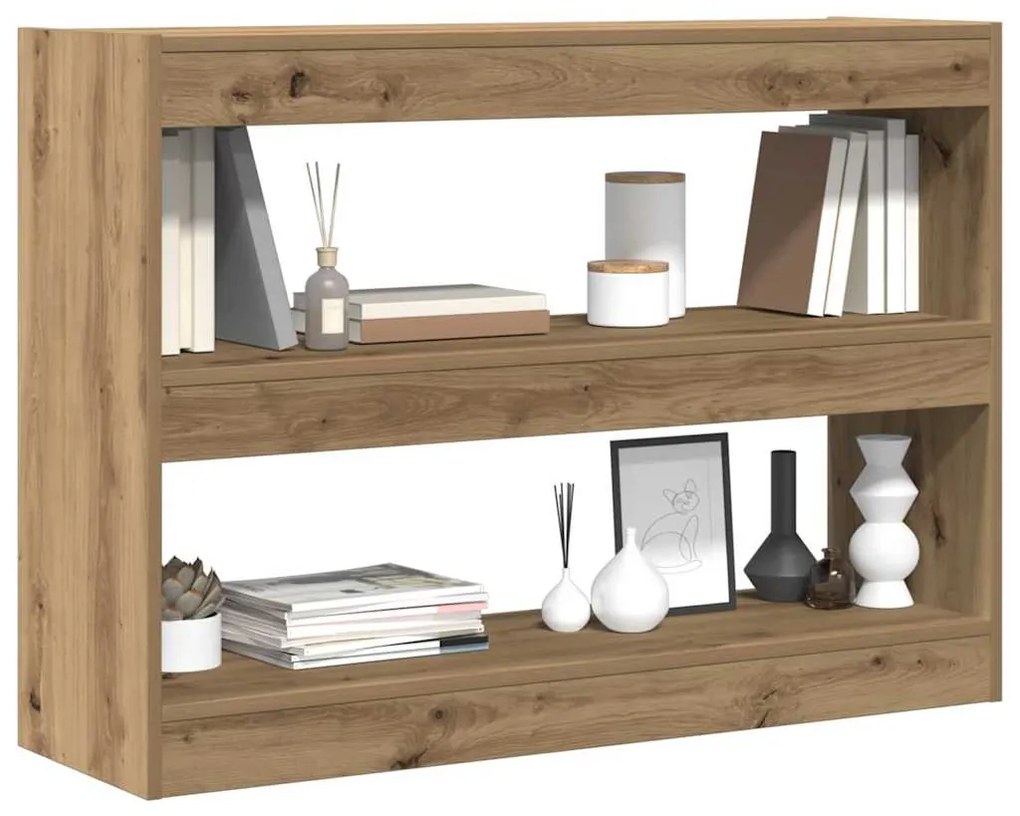 vidaXL Βιβλιοθήκη artisan δρυς 100 x 30 x 72 εκ Επεξεργασμένο ξύλο