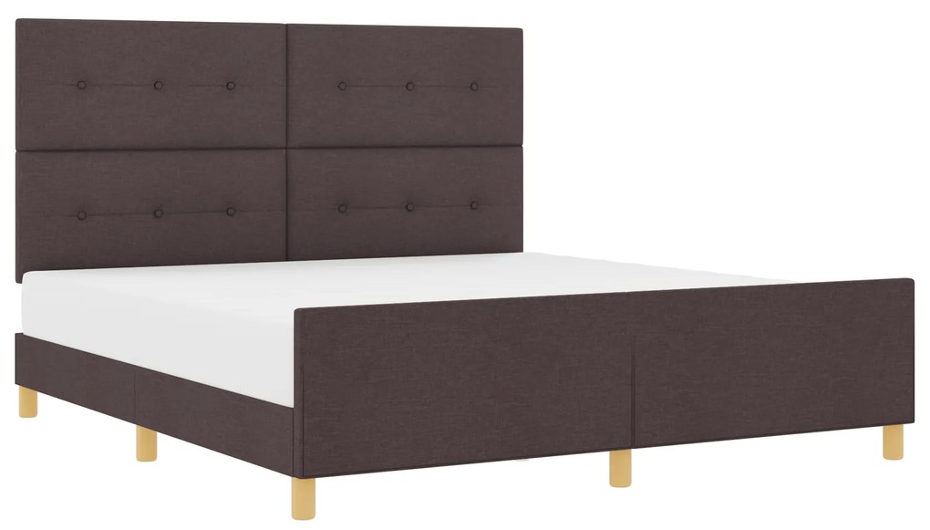 vidaXL Κρεβάτι Καφέ 180x200 εκ. Υφάσμα