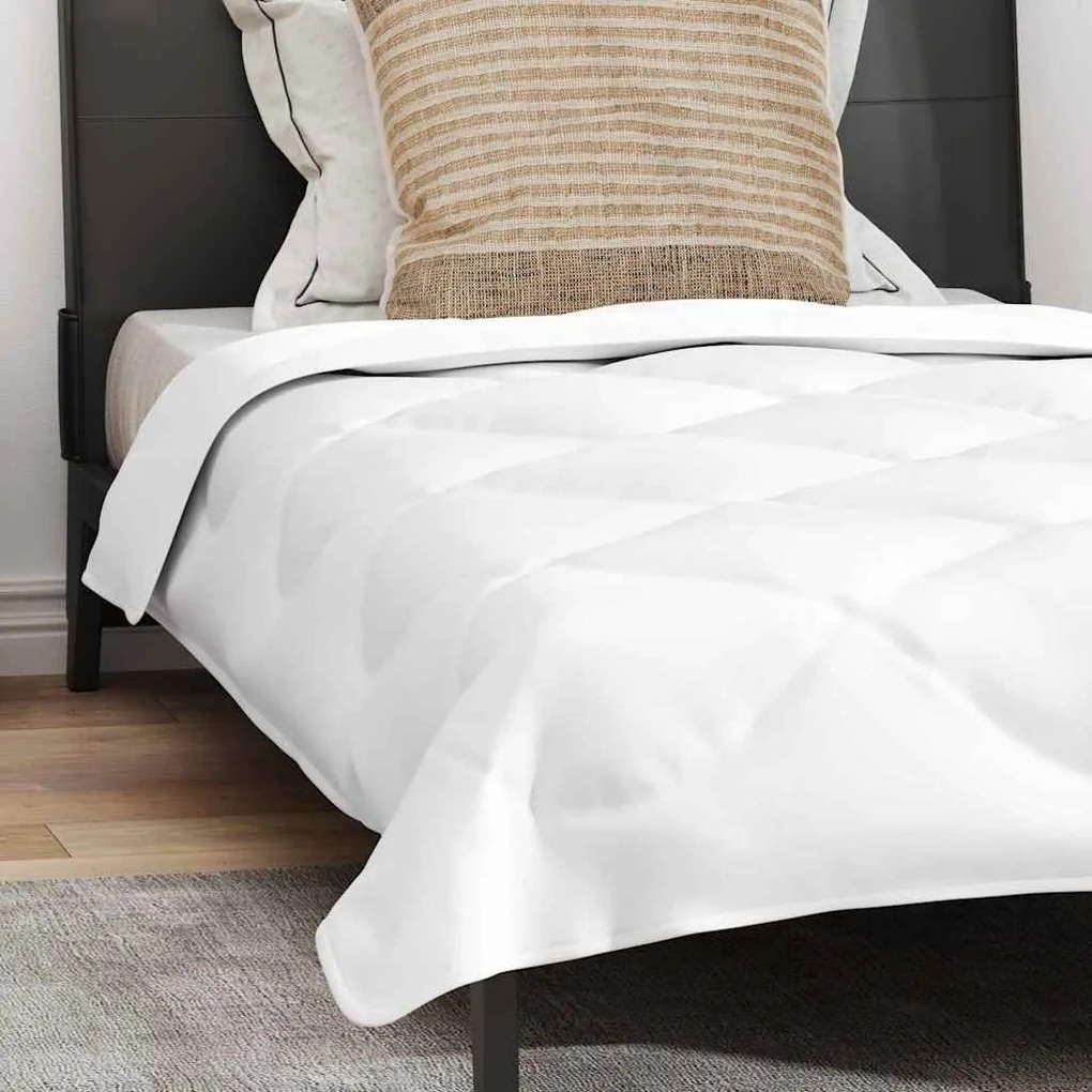 vidaXL Διπλωμένη Κουβέρτα Όλων των Εποχών 2 pcs Λευκό 155 x 200 εκ.
