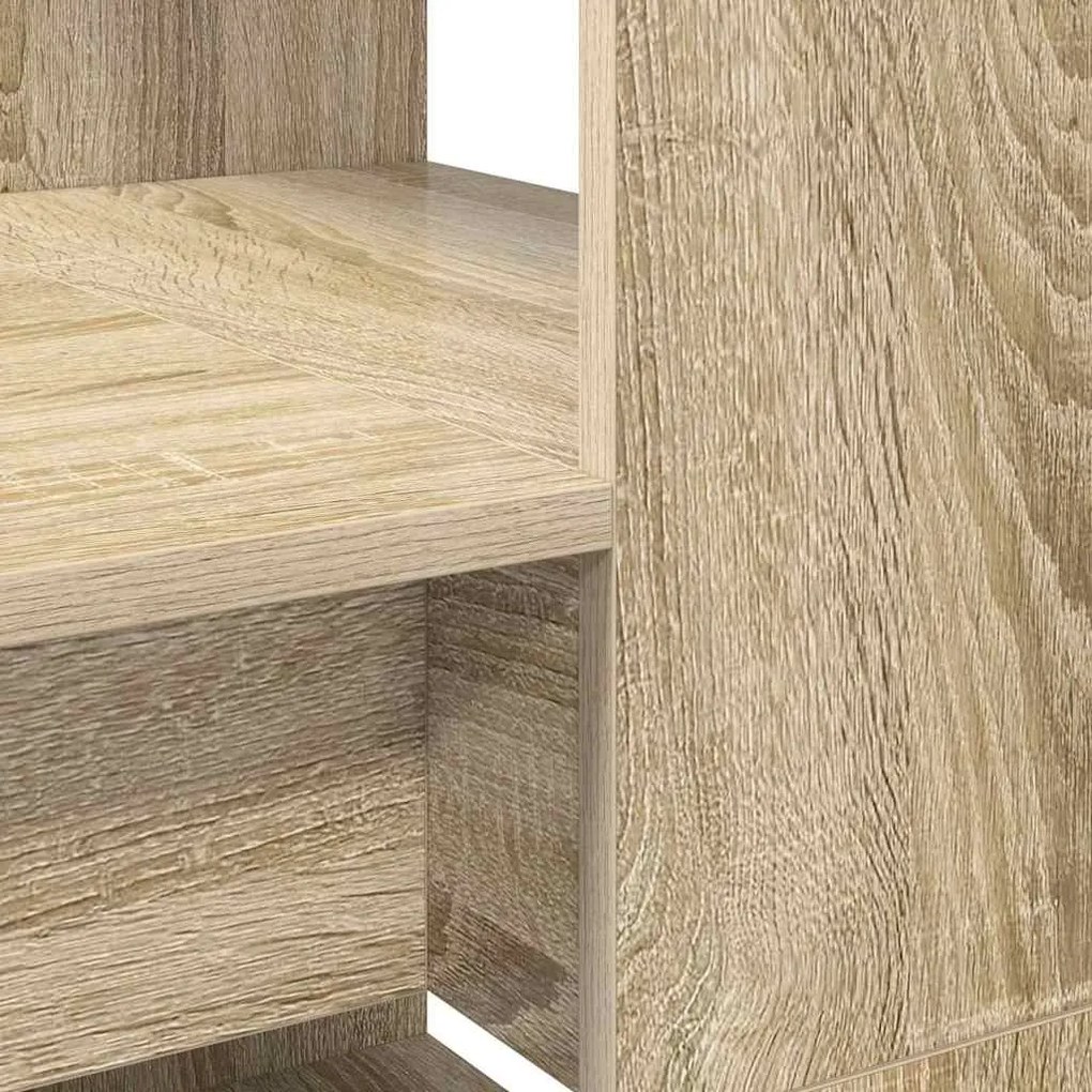 vidaXL Γραφείο Sonoma Δρυς 113 x 54 x 120 εκ. Επεξεργασμένο ξύλο