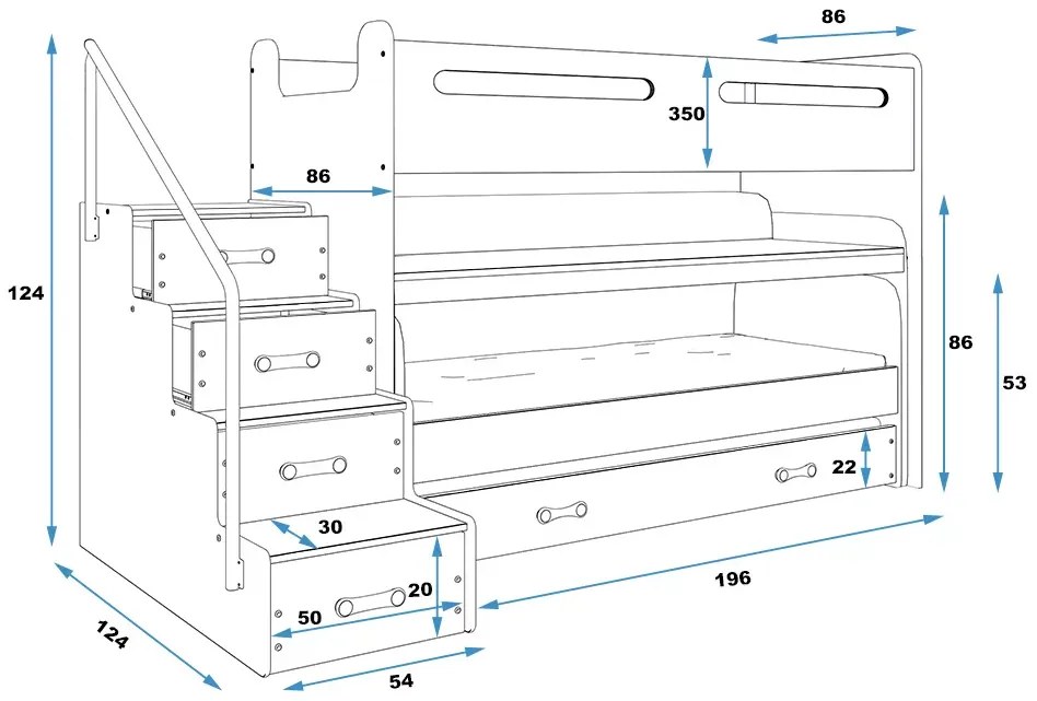 Κουκέτα  Maxi  White   80×200cm (Δώρο τα Στρώματα)