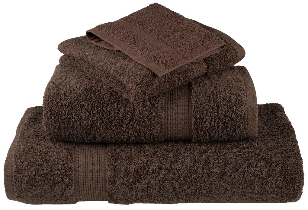 vidaXL Πετσέτες 2 pcs Καστανό 15 x 21 cm Βαμβάκι
