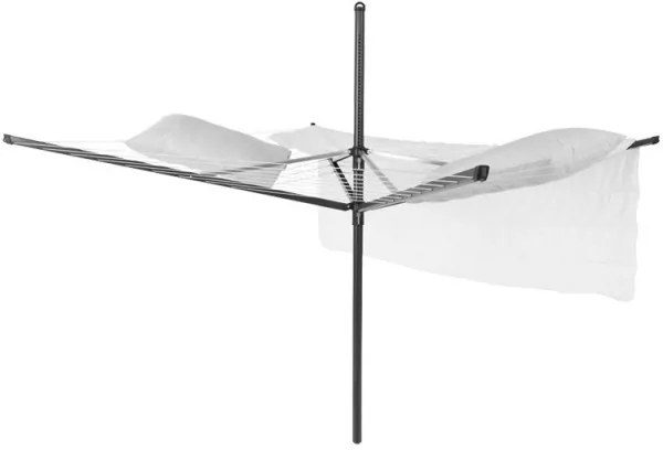 Brabantia Lift-O-Matic outdoor space 1003464, 50 m, Ρυθμιζόμενο ύψος, Μεταλλικό καρφί, Ανθεκτικό στη διάβρωση, Μαύρο