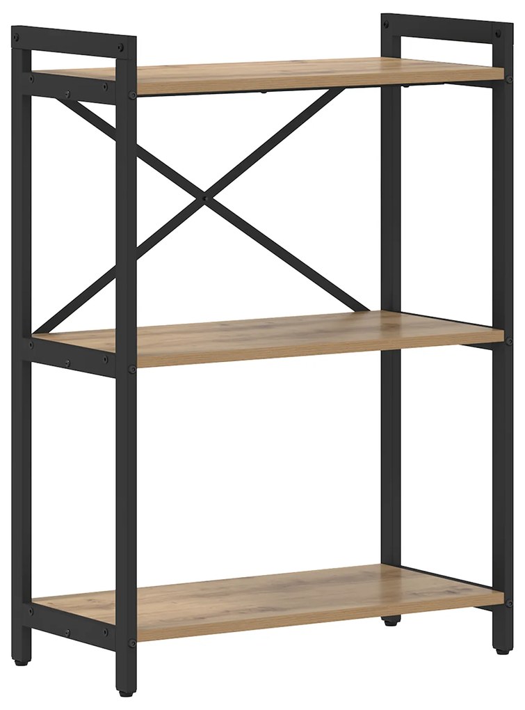 vidaXL Βιβλιοθήκη artisan δρυς 60 x 30 x 83 εκ Επεξεργασμένο ξύλο