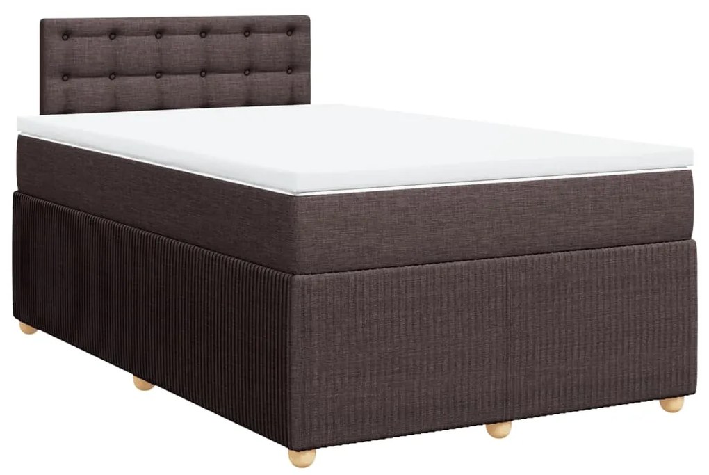 ΚΡΕΒΑΤΙ BOXSPRING ΜΕ ΣΤΡΩΜΑ ΣΚΟΥΡΟ ΚΑΦΕ 120X200 ΕΚ. ΥΦΑΣΜΑΤΙΝΟ 3289740