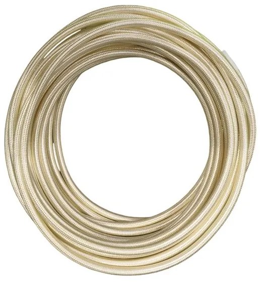 Adeleq Καλώδιο Κορδόνι Διακοσμητικό 2x0.50mm² Τιμή Ανά Μέτρο Λευκό Περλέ 9-025028