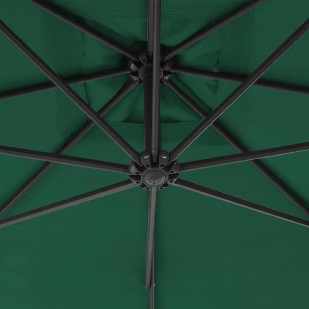 Ομπρέλα Κρεμαστή Πράσινη 250 x 250 εκ. με Ατσάλινο Ιστό - Πράσινο