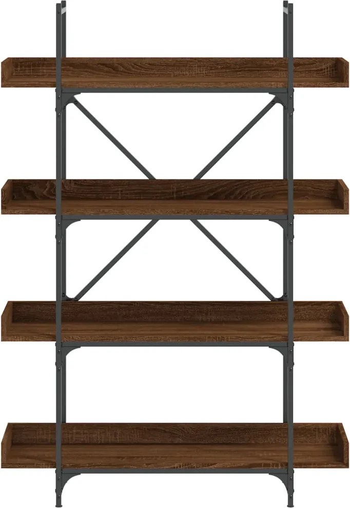 vidaXL Bookcase 4 επίπεδα Medium Brown Oak