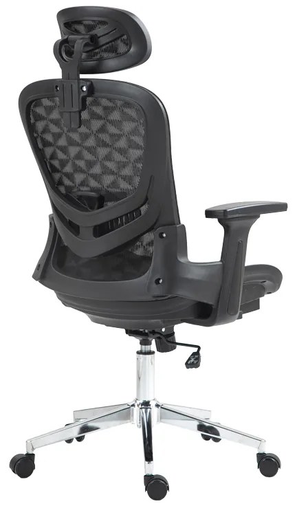 Καρέκλα γραφείου εργασίας Mergi pakoworld μαύρο mesh 62x63x120εκ - 275-000019