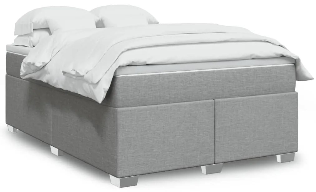 vidaXL Κρεβάτι Boxspring με Στρώμα Αν. Πράσινο 160x200εκ Υφασμάτινο