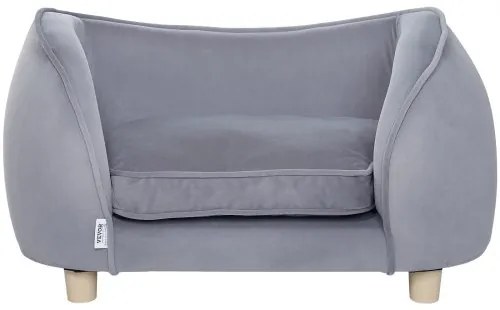 VEVOR Pet Sofa, Dog Couch for Small Dogs and Cats, Soft Velvety Dog Sofa Bed, 66 lbs Loading Cat Sofa, Dark Grey