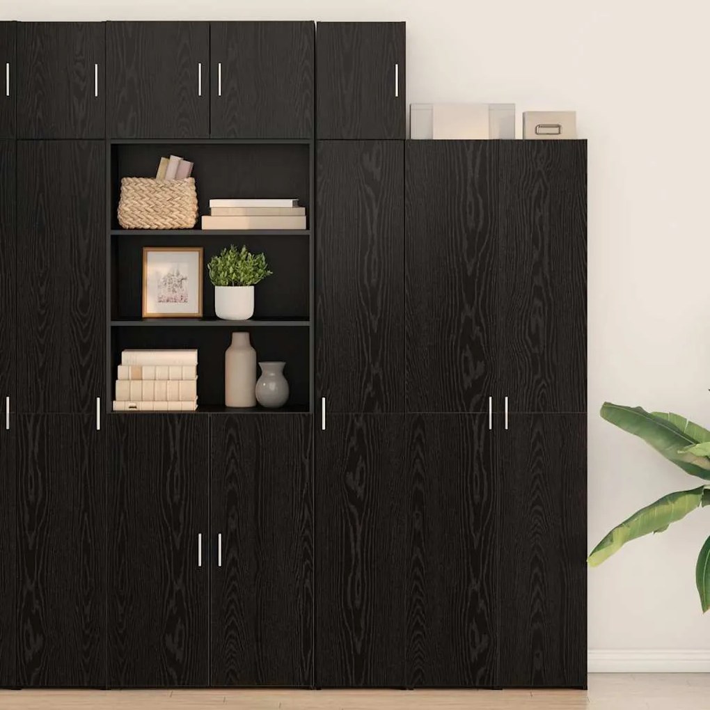 vidaXL Ντουλάπι Τοίχου Μαύρης Δρυός 30x42.5x40 εκ Επεξεργασμένο Ξύλο