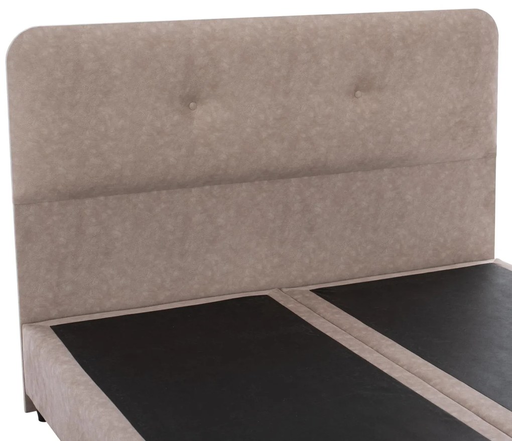 Επενδυμένο Κρεβάτι DOLORES Διπλό Nubuck Μπέζ 150x200 εκ. 150x205x105 εκ.