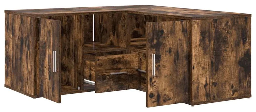vidaXL Γωνιακό Έπιπλο Καπνιστή δρυς 160x40x45 εκ. από Επεξεργ. Ξύλο