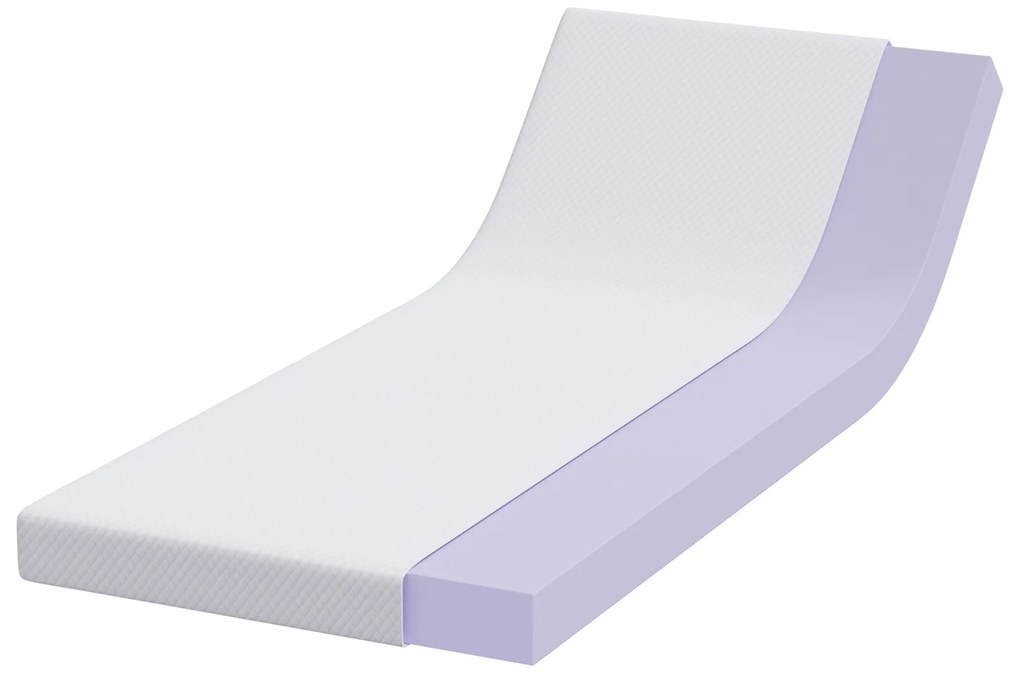 vidaXL Στρώματα Λευκό 70 x 200 cm 100% ύφασμα πολυεστέρα με τζακάρ