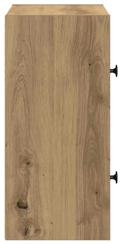 Βιβλιοθήκη Αρτισιανή Δρυς 40x24x52 εκ. Επεξ. Ξύλο - Καφέ