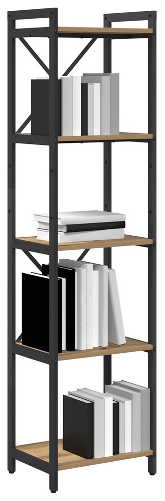 vidaXL Βιβλιοθήκη artisan δρυς 40 x 30 x 153 εκ Επεξεργασμένο ξύλο