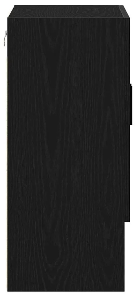 vidaXL Ντουλάπα Τοίχου Μαύρη δρυς 60 x 31 x 70 εκ Επεξεργασμένο ξύλο