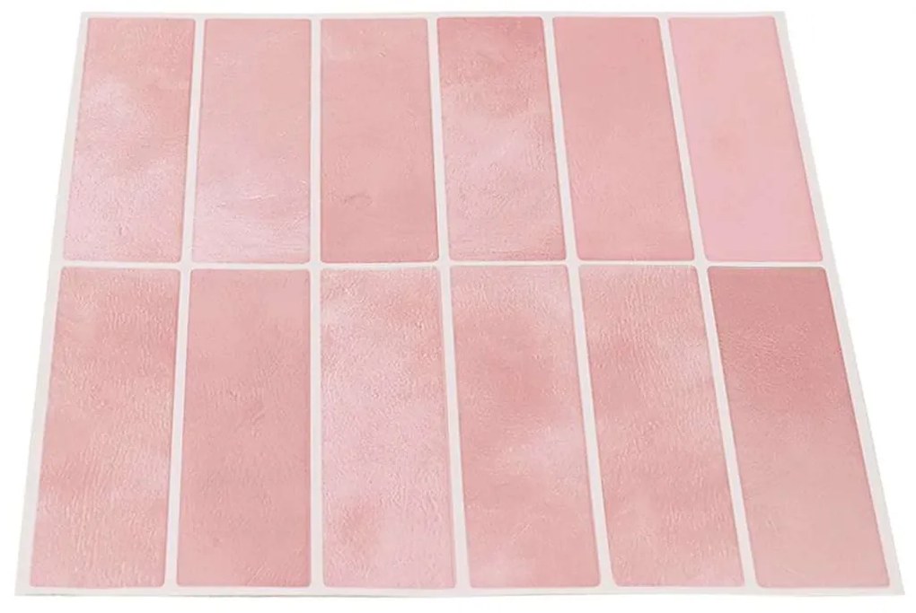 vidaXL Ορθογώνιο Πλακάκι 10 pcs Ροζ 29 x 22.9 εκ. Πολυουρεθάνη και PET