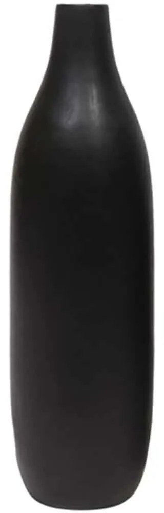 Βάζο Solet 026746 10x10x40cm Black Ξύλο