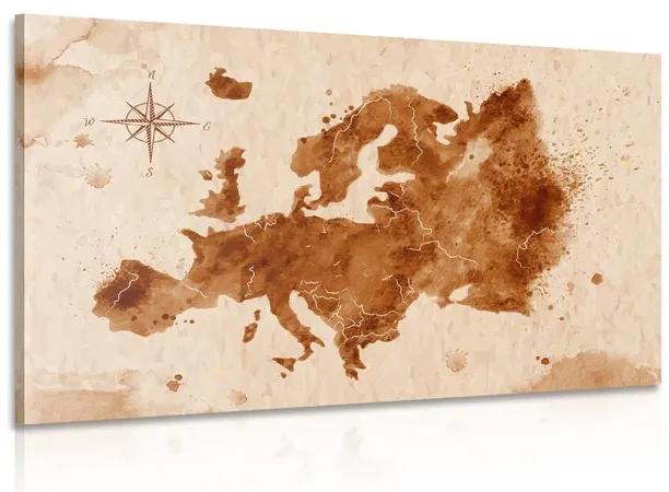 Εικόνα ρετρό χάρτη της Ευρώπης