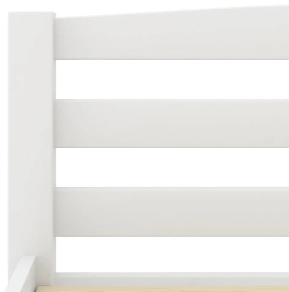 vidaXL Πλαίσιο Κρεβατιού Λευκό 100 x 200 εκ. από Μασίφ Ξύλο Πεύκου