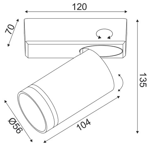 ΕΠΙΤΟΙΧΟ ΦΩΤΙΣΤΙΚΟ 1XGU10 DIVINO ΓΚΡΙ ΑΛΟΥΜΙΝΙΟ IP20 12X7X13,5CM - RA3631SGY - RA3631SGY