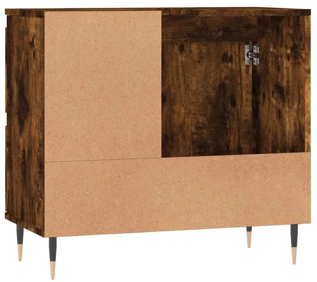 vidaXL Ντουλάπι Μπάνιου Καπνιστή Δρυς 65x33x60 εκ. Επεξεργασμένο Ξύλο