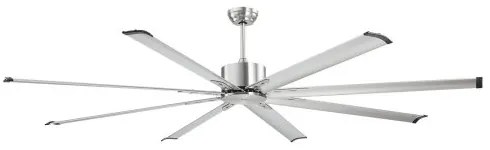 VEVOR 213 cm Aluminum Ceiling Fan Without Light Remote Control Brushed Nickel