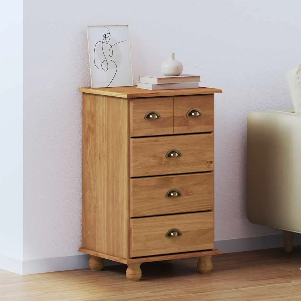 Συρταριέρα ASKIM Καφέ 45,8 x 40 x 79 εκ. Στερεά ξυλεία πεύκου