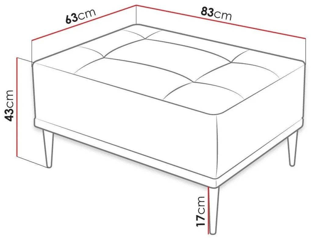 Σκαμπό Providence 154, Μπλε, 43x63x83cm, 19 kg, Ταπισερί, Πόδια: Μέταλλο | Epipla1.gr