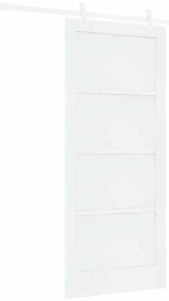 vidaXL Συρόμενη Πόρτα Χειροκίνητος Λευκό 86 x 198.5 cm