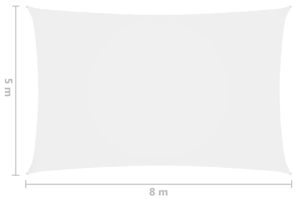 Πανί Σκίασης Ορθογώνιο Λευκό 5 x 8 μ. από Ύφασμα Oxford - Λευκό