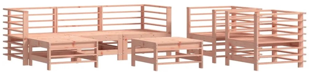 vidaXL Σαλόνι Κήπου Σετ 7 Τεμαχίων Μασίφ Ψευδοτσούγκας με Μαξιλάρια