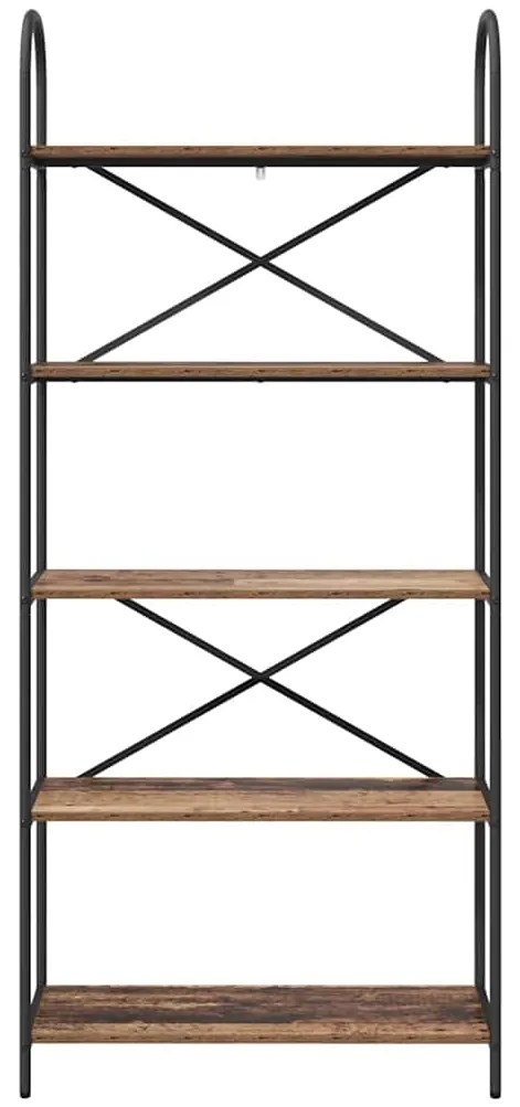 vidaXL Ράφι Βιβλίων Παλιό ξύλο 80 x 30 x 183 εκ Επεξεργασμένο ξύλο