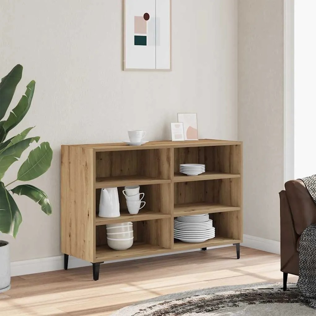 vidaXL Ραφιέρα Αρτισιανή Δρυς 103,5 x 35 x 70 εκ. από Επεξεργ. Ξύλο