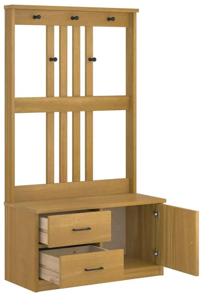 vidaXL Δέντρο χωλ "SANDNES" 87x40x159,5 εκ. Πεύκο μασίφ ξύλο