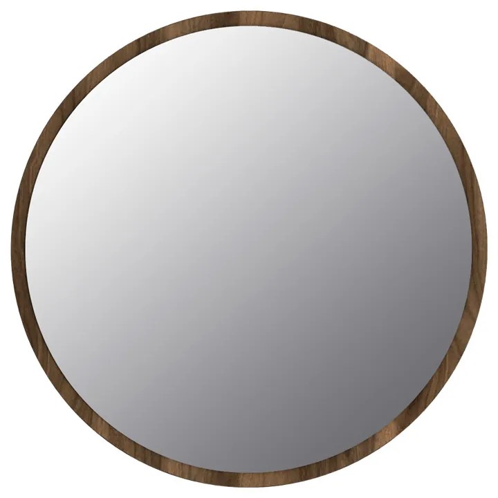 Καθρέπτης τοίχου Glob Μegapap χρώμα καρυδί 59x2x59εκ.