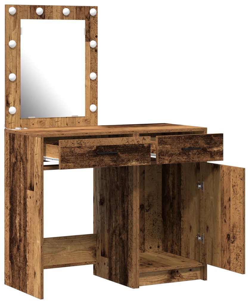 vidaXL Τραπέζι περιποίησης με συρτάρι 2 pcs Καφέ 50 x 41 x 135 εκ