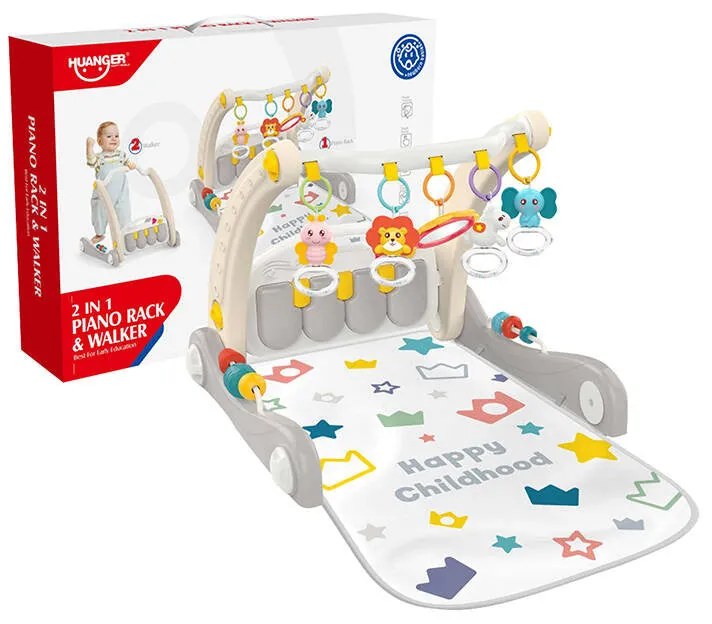 Interactive educational 2-in-1 walker + piano Huanger HE0621