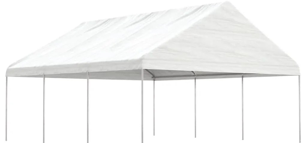 vidaXL Κιόσκι με Τέντα Λευκό 6,69 x 5,88 x 3,75 μ. από Πολυαιθυλένιο