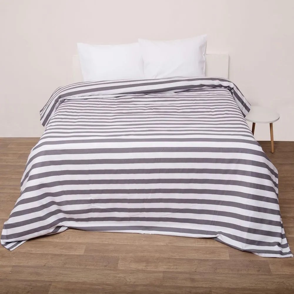 Σεντόνια 2056 Φανελλένια (Σετ 3τμχ) Grey Viopros Μονό 165x270cm 100% Cotton
