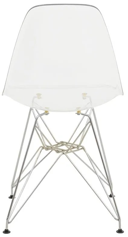 Καρέκλα Adelle PP διάφανο-inox πόδι 46x55x81εκ 46x55x81 εκ.