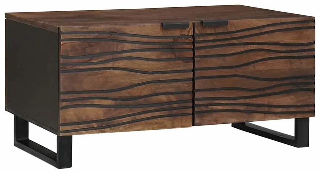 vidaXL Τραπεζάκι σαλονιού Καφέ και Μαύρο 80 x 50 x 40 cm