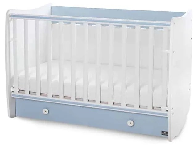 Βρεφικό κρεβάτι DREAM  70x140εκ. White + Baby Blue 10150440039A  Lorelli (Δώρο Πάντα Προστασίας)