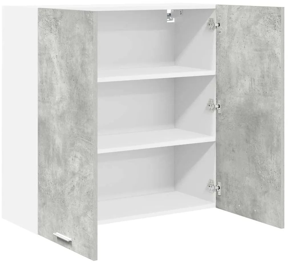 vidaXL Κρεμαστό ντουλάπι με αποθήκευση Σκυρόδεμα Γκρι 80 x 31 x 80 εκ.