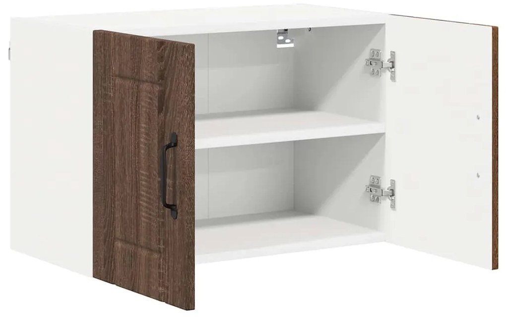 vidaXL Κρεμαστό ντουλάπι κουζίνας Επιτοίχιο Καφέ δρυς 60 x 31 x 40 εκ