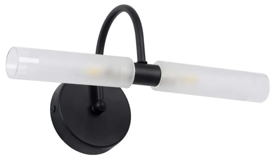 Φωτιστικό Τοίχου - Απλίκα Paola 60416 31x16x15cm Black GloboStar Aluminium, Glass