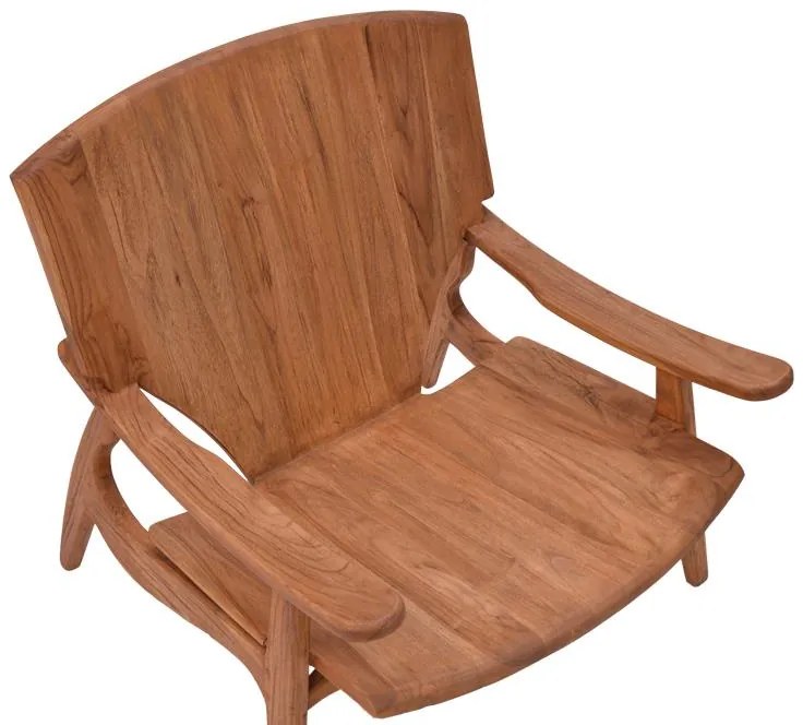 Πολυθρόνα Brazin φυσικό teak ξύλο 72x71x77εκ 72x71x77 εκ.