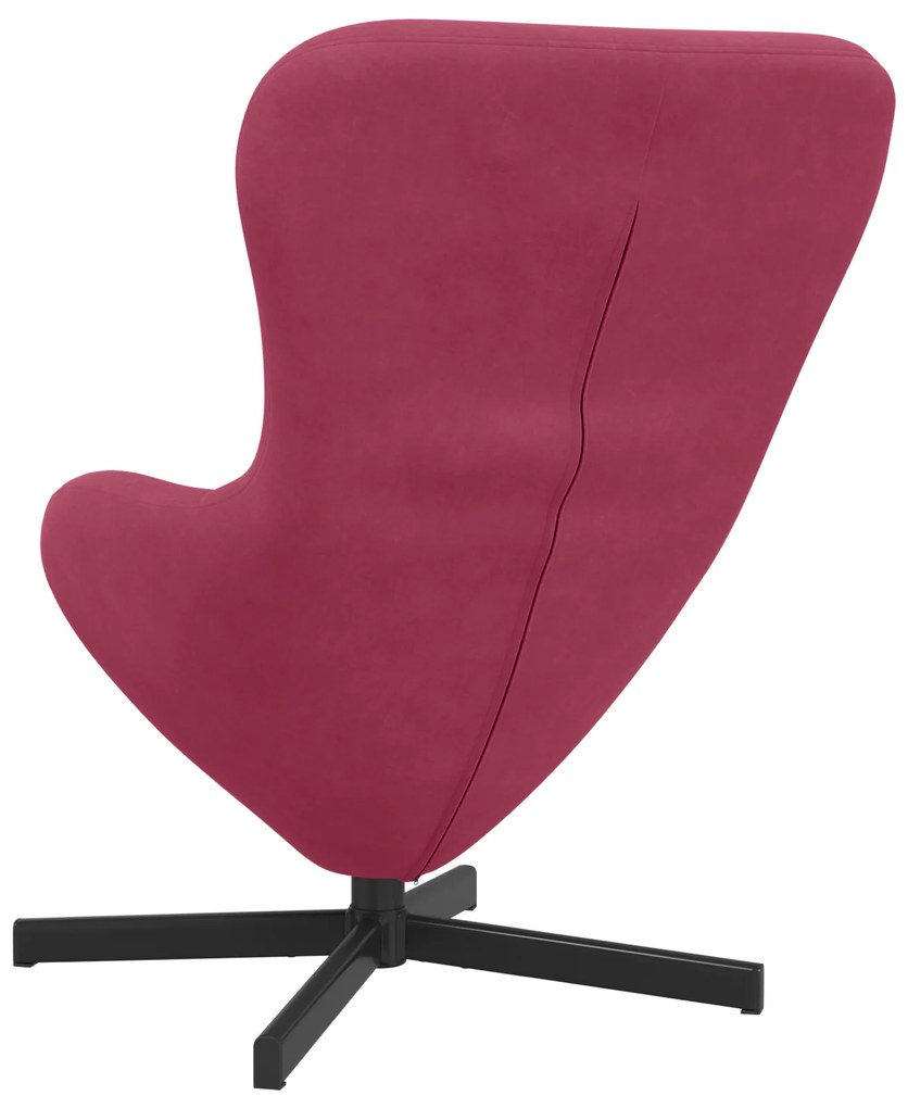 vidaXL Πολυθρόνα Αυγού Wine Red Velvet